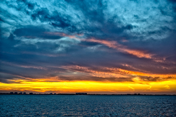 Sunset over Longboat Key,  Sarasota Florida