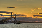 Newport  Pell Bridge north side @ sunset