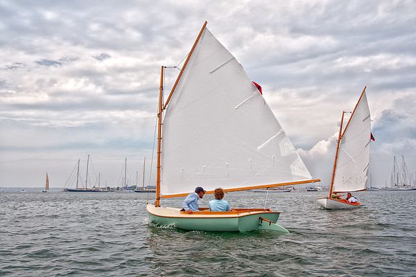 Beetle Cats sailing in Newport Harbor